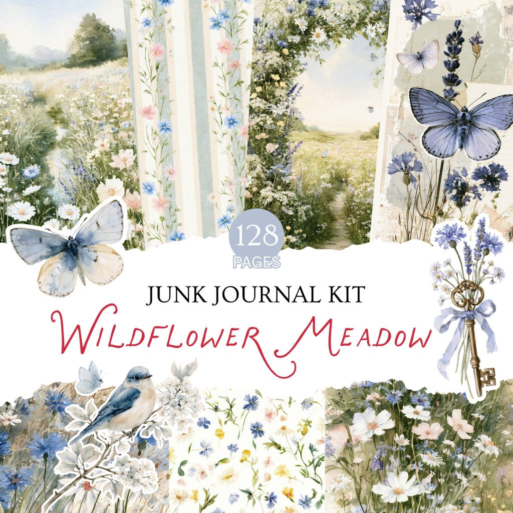 Wildflower Meadow junk journal kit cover