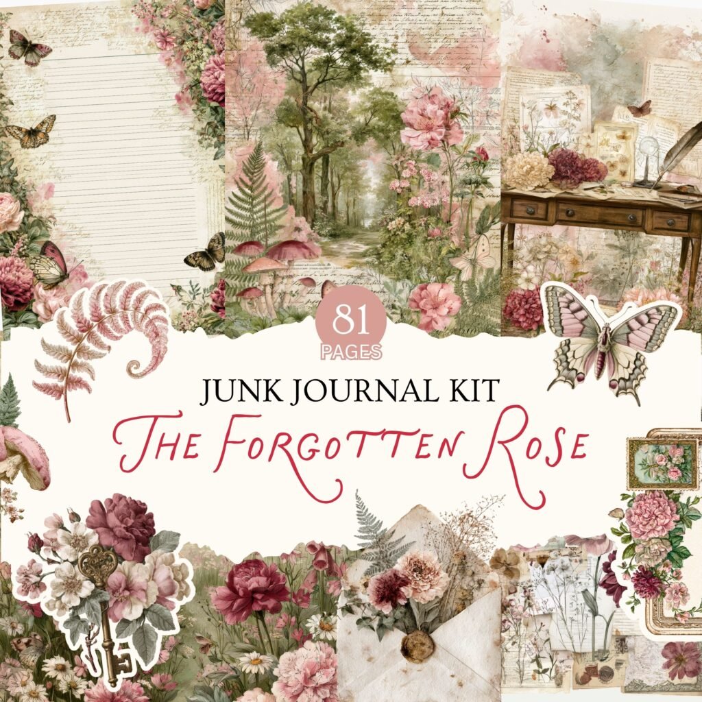 The Forgotten Rose junk journal kit cover